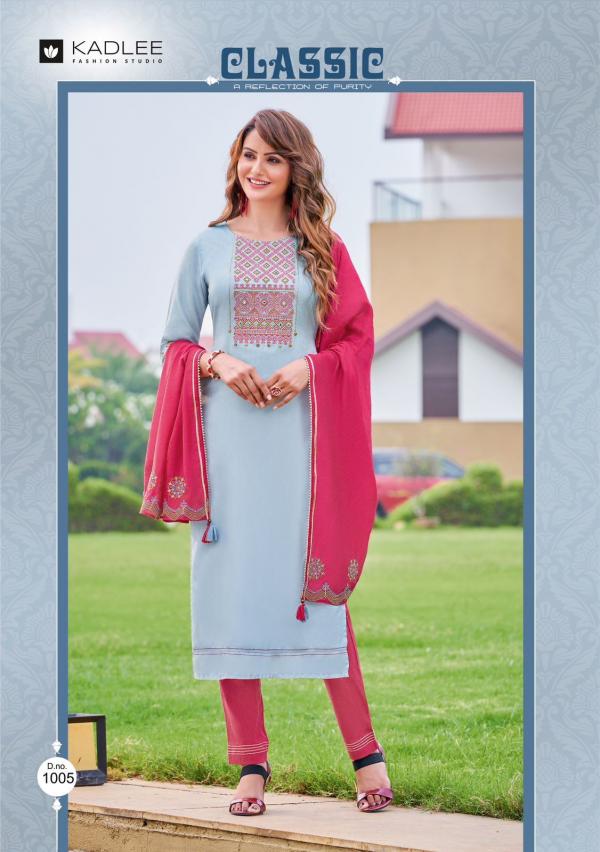 Kadlee Anupma Viscose Designer Kurti With Bottom Dupatta Collection